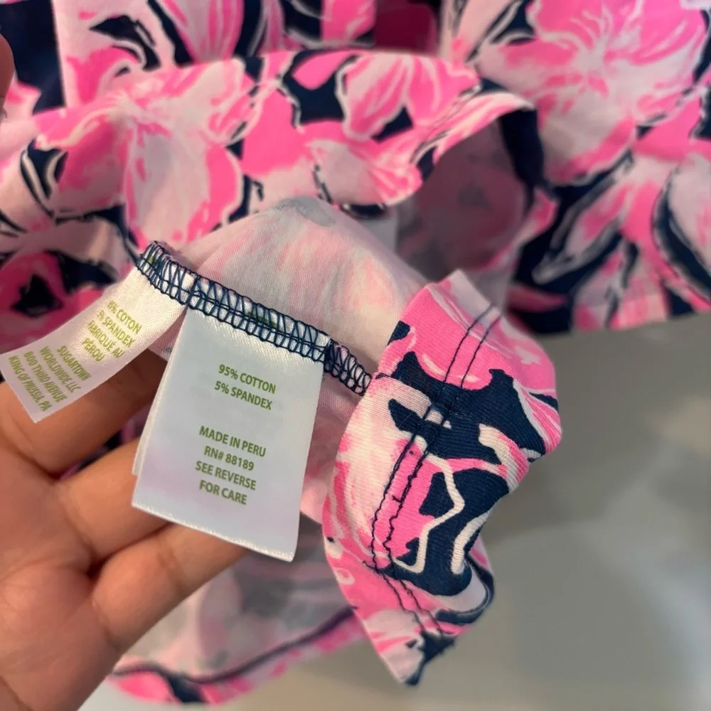 Lilly Pulitzer Floral Waverly Floral 3/4 Top Women’s Size Medium